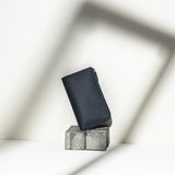 L字型ファスナーロングウォレット(ネイビー×ブラウン)