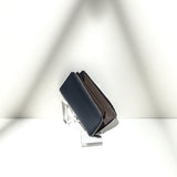 L字型ファスナーロングウォレット(ネイビー×ブラウン)