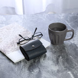 三つ折りコンパクトウォレット(ネイビー×ブラウン)