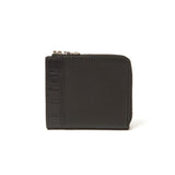 L字型ファスナーミニウォレット(ブラッククロコ×ブラックシュリー)