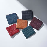 【予約商品】L字型ファスナーミニウォレット(グレークロコ)