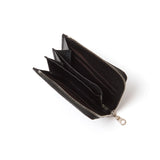 L字型ファスナーミニウォレット(ブラッククロコ×ブラックシュリー)