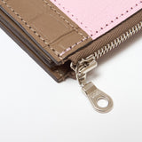 L字型ファスナーミニウォレット(エトープクロコ×チェリーブロッサムシュリー)