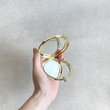 コンパクトミラー パーソナル 刻印(クロコ)