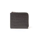 【予約商品】L字型ファスナーミニウォレット(ブラッククロコ)