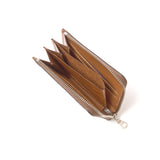 L字型ファスナーミニウォレット(キャメルクロコ)