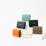 三つ折りコンパクトウォレット(オレンジ×エトープ)
