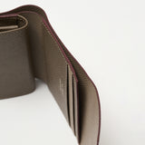 三つ折りコンパクトウォレット(エトープ×グレージュ)