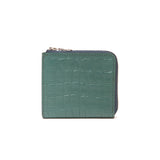 L字型ファスナーミニウォレット(グリーンクロコ)