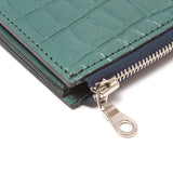 L字型ファスナーミニウォレット(グリーンクロコ)