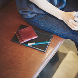 【予約商品】L字型ファスナーミニウォレット(グレークロコ)