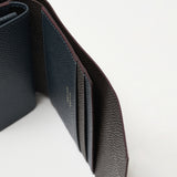 三つ折りコンパクトウォレット(ネイビー×ブラウン)