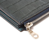 L字型ファスナーミニウォレット(ネイビークロコ)