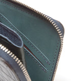 L字型ファスナーミニウォレット(ネイビークロコ)