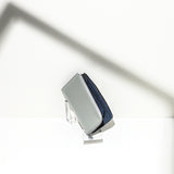 L字型ファスナー薄型ウォレット(アイスグレー×ネイビー)