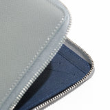 L字型ファスナー薄型ウォレット(アイスグレー×ネイビー)