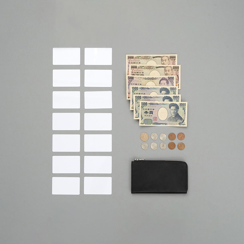 【Special Price/数量限定】L字型ファスナーロングウォレット(ブラッククロコ×ブラックスムース)