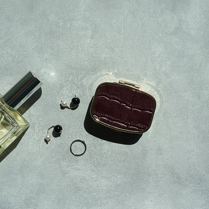 ピルケース ジュエリーケース パーソナル 名入れ刻印(スクエア/クロコ