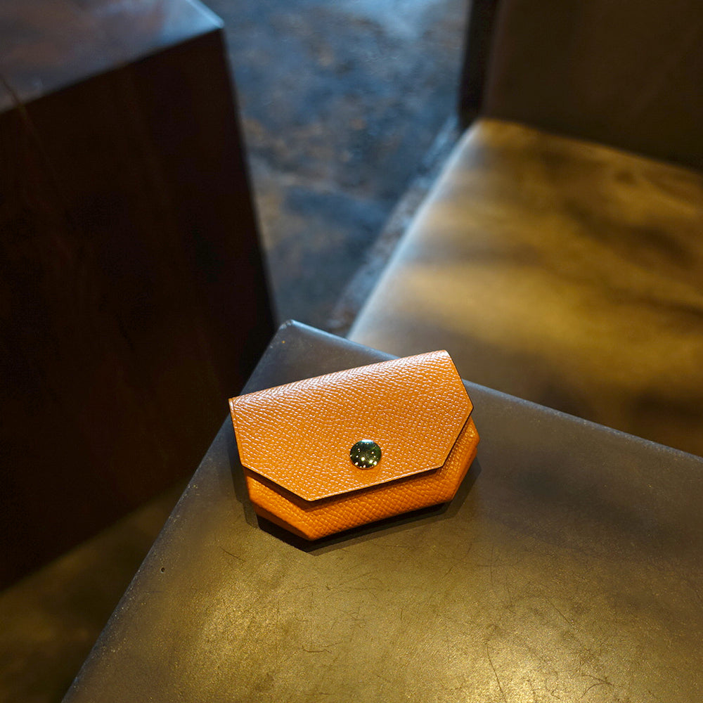 コインケース オリガミ(オレンジ×エトープ) – recomma