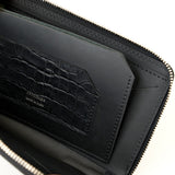 【Special Price/数量限定】L字型ファスナーロングウォレット(ブラッククロコ×ブラックスムース)