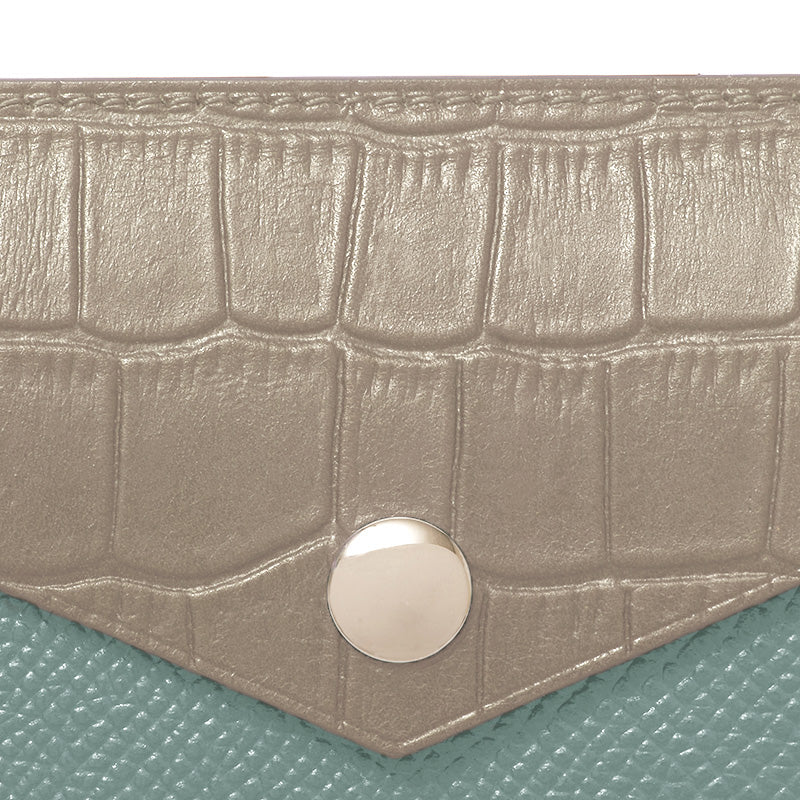 【NEW】薄型ウォレット(グレー×ライトブルー)