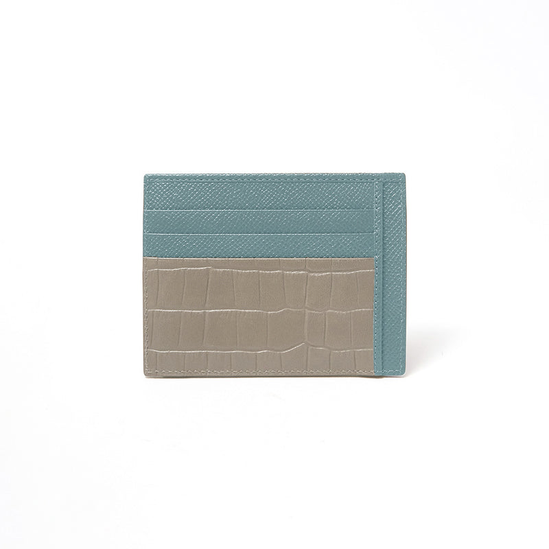 【NEW】薄型ウォレット(グレー×ライトブルー)
