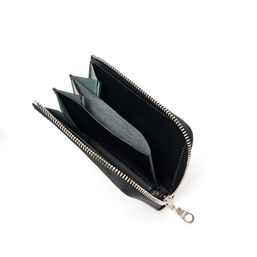 マイクロウォレットL字ファスナー型(ブラック)