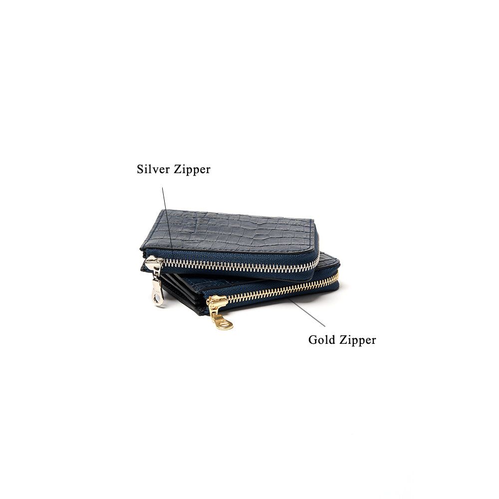 マイクロウォレットL字ファスナー型(ネイビー)