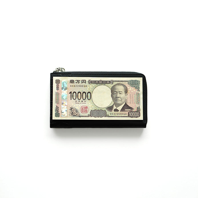 【Special Price/数量限定】L字型ファスナーロングウォレット(ブラッククロコ×ブラックスムース)