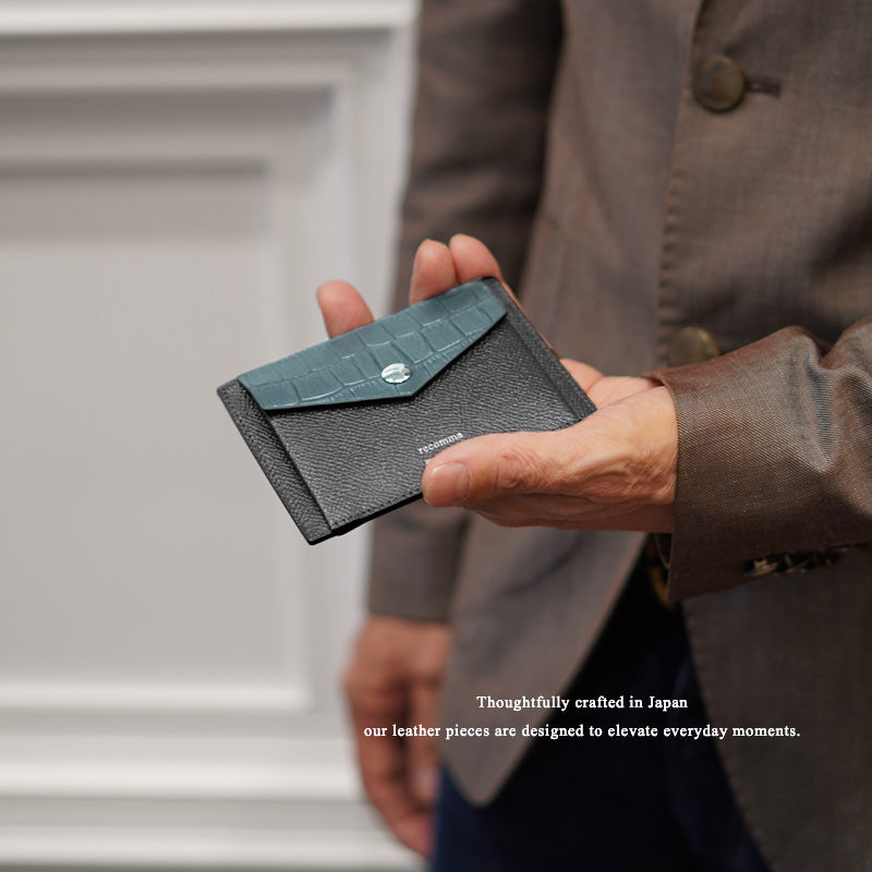 【NEW】薄型ウォレット(ライトネイビー×ブラック)